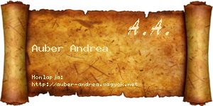 Auber Andrea névjegykártya